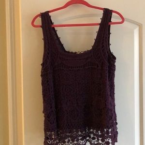 Purple lace tank